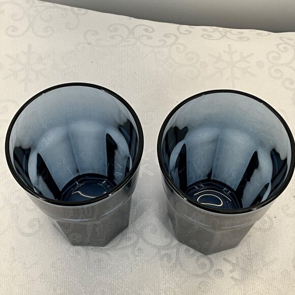 Libbey Gibraltar Dusky Blue Set Of 2 Blue Tall Glasses - Picture 3 of 6